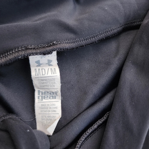 Under Armour Womens Heatgear Compression Black Capri Leggings Rutched Active M - Picture 7 of 9